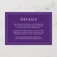 Casamento elegante de monograma roxo simples