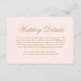 Cartão De Informações Casamento Elegante Formal Cor-de-Rosa Escamudo Tra