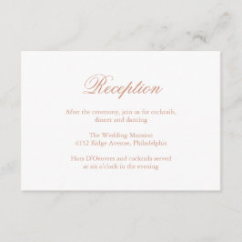 Cartão De Informações Casamento Elegante Formal Rosa-Rosa Tradicional