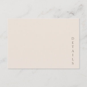 Cartão De Informações Casamento Elegante Minimalista no Deserto