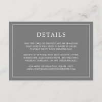 Casamento Elegante Monograma Simples Cinza Escuro