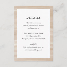 Cartão De Informações Casamento Elegante Neutral De Chic Sandy Da Costa