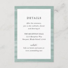 Cartão De Informações Casamento Elegante Verde-Verde-Chic-Costeira