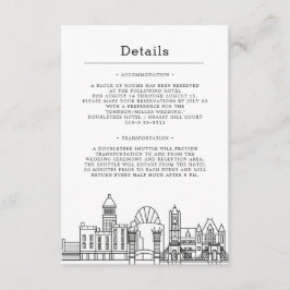 Cartão De Informações Casamento em Cincinnati | Informações para Convida