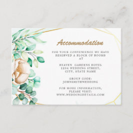 Cartão De Informações Casamento Eucalyptus Greenery Foliage Watercolor