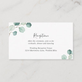Cartão De Informações Casamento Eucalyptus Rustic Elegante Simples