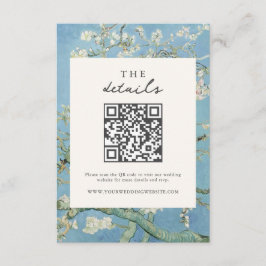 Cartão De Informações Casamento Floral de Vincent Van Gogh Flor de Amend