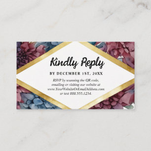 Cartão De Informações Casamento Floral Encantado De Elegance Com Tonelad