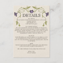 Casamento Floral Lilás Roxo Vintage Art Nouveau