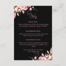 Casamento Floral Preto e Rosa Beije