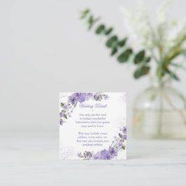 Cartão De Informações Casamento Floral Roxo