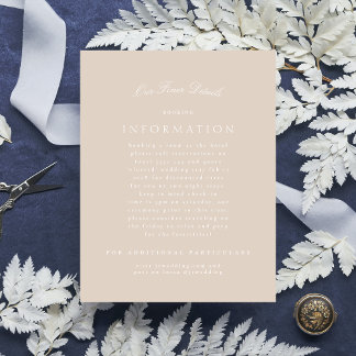 Cartão De Informações Casamento Formal Rosa-Espelho Clássico Elegante