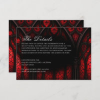 Casamento Gótico da Catedral Vermelha e Negra Eleg