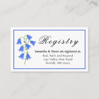 Cartão De Informações Casamento Lovely Bluebells