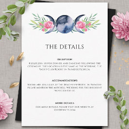 Cartão De Informações Casamento Metafísico Cor-de-rosa-claro