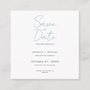 Cartão De Informações Casamento Minimalista Caligrafia Script