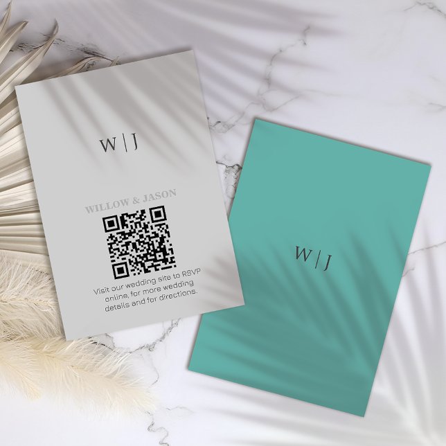 Cartão De Informações Casamento minimalista elegante (Criador carregado)