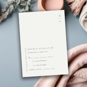 Cartão De Informações Casamento Minimalista Moderno Preto Branco Tipogra