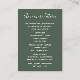 Cartão De Informações Casamento Moderno Caligrafia Simples Vegetação Rús