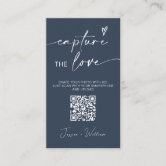 Cartão De Informações Compartilhamento de Fotos de Casamento com