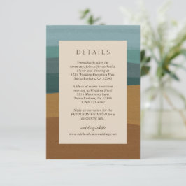 Cartão De Informações Casamento Moderno Chic abstrato Costal