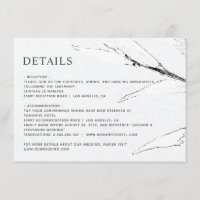 Casamento moderno com folhas gráficas brancas e pr