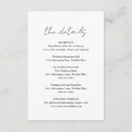 Cartão De Informações Casamento Moderno de Fotos do Script Rustic