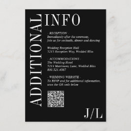 Cartão De Informações Casamento Moderno de Jocelyn Black