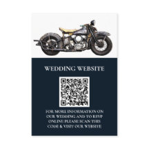 Casamento Moderno do Marinho de Motocicleta Vintag