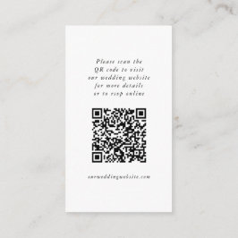 Cartão De Informações Casamento Negra Moderno de Monograma Chic