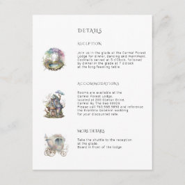 Cartão De Informações Casamento no Bosque Encantado 