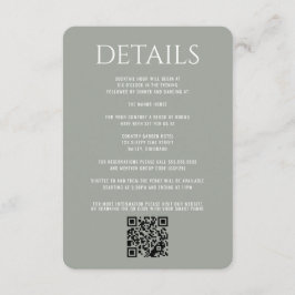 Cartão De Informações Casamento no Bosque Meadow