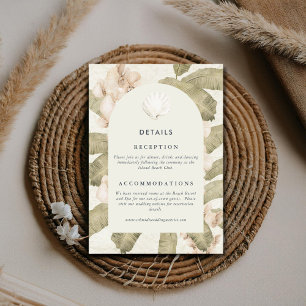 Cartão De Informações Casamento no Jardim Botânico Elegante