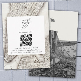 Cartão De Informações Casamento NYC de Destino de Nova Iorque