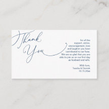 Casamento Obrigado, no tema Azul Marinho Moderno