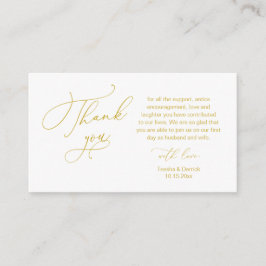 Cartão De Informações Casamento Obrigado, no tema romântico moderno Encl