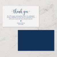 Casamento Obrigado, Script Moderno, Marinho azul
