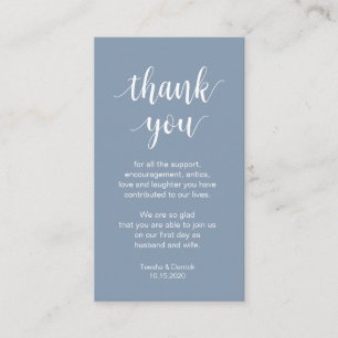 Cartão De Informações Casamento Obrigado, Script Simples Moderno
