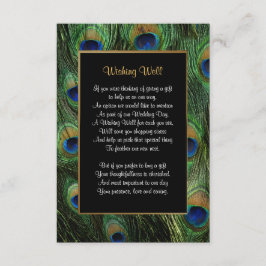 Cartão De Informações Casamento Pavock Feather - Desejo Bem