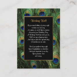 Cartão De Informações Casamento Pavock Feather - Desejo Bem