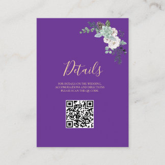 Cartão De Informações Casamento por Aquarela de inverno