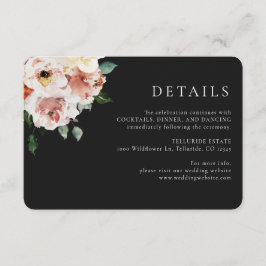 Cartão De Informações Casamento Preto