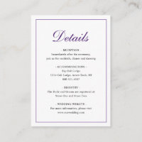 Casamento Real Púrpura Clássico Tradicional Elegan