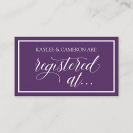 Cartão De Informações Casamento / Registrado Em Cartões- Plum