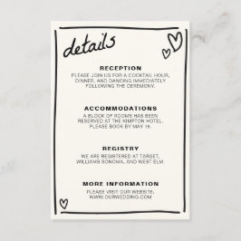 Cartão De Informações Casamento Retirado