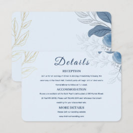 Cartão De Informações Casamento Romântico à Beira-Mar