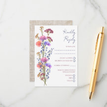 Casamento RSVP Acrílico de Delicado Russo