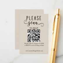 Casamento RSVP de Código QR Moderno Elegante