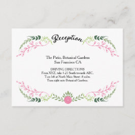 Cartão De Informações Casamento Rustic Bohemian Primavera Foliage Wreath