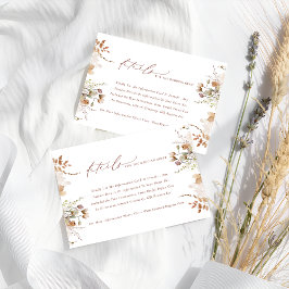 Cartão De Informações Casamento Rustic Boho Garden